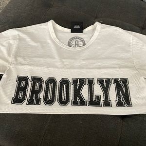 Brooklyn Nets Mesh Crop Top M